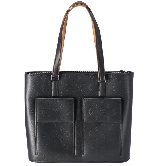 Louis Vuitton Wilwood Monogram Mat Tote Bag M55105 Gray Calf - Picture 1 of 9